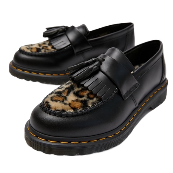 doc martens leopard loafers